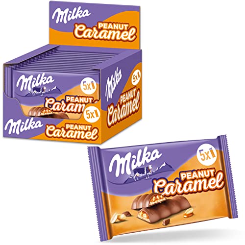 Milka Riegel Peanut Caramel, 13 x 185g, Erdnuss Karamell Riegel von Milka