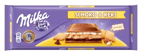 Milka Schoko und Keks, Tafelschokolade, 300g, 2er Pack (2 x 300 g) von Milka