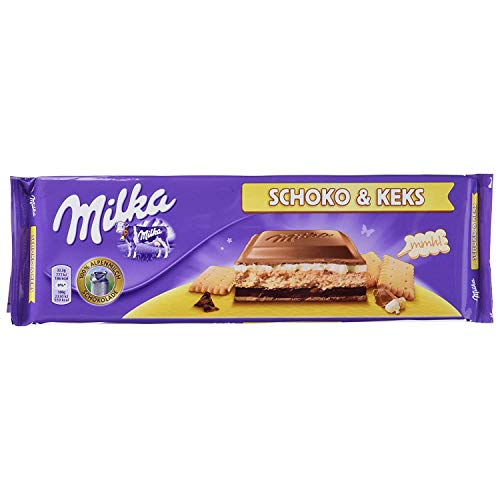 Milka Schoko & Keks - 3 x 300g | Alpenmilchschokolade mit Keksen von Milka