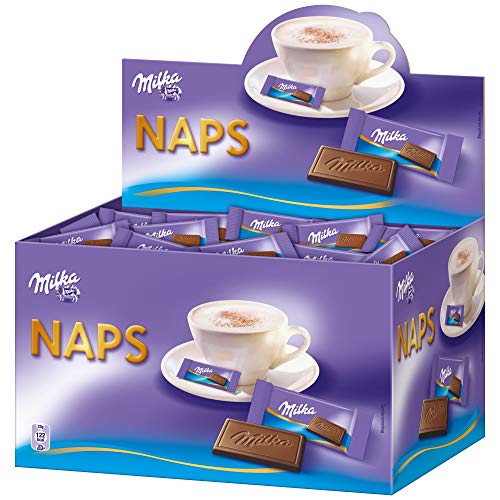 Milka Schokoladentäfelchen, NAPS, Alpenmilch, Displaykarton, 355 x 4,6 g (1.702 g) von Milka