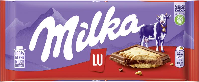 Milka Tafel Alpenmilch & LU Kekse von Milka