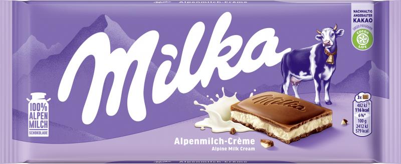 Milka Tafel Alpenmilch-Crème von Milka