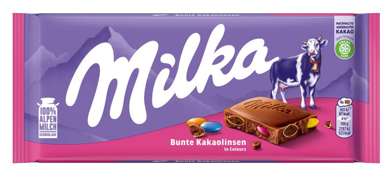 Milka Tafel Bunte Kakaolinsen von Milka