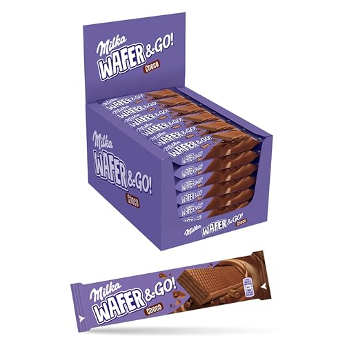 Milka Waffel & Go! Mit Alpenmilchschokolade überzogen und mit Kakaocreme gefüllt - 35x31g von Milka