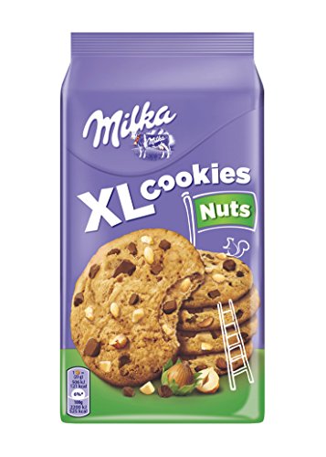 Milka XL Cookies Nuts, Schokokekse, 184g, 5er Pack (5 x 184 g) von Milka