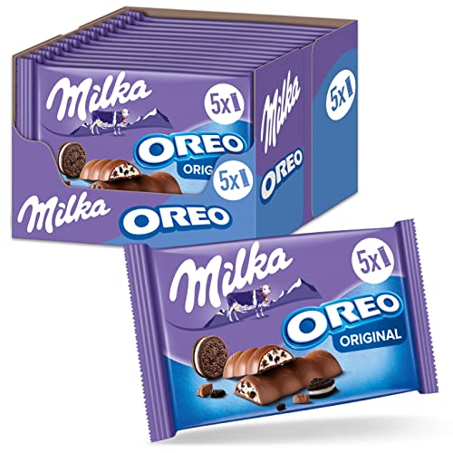 Milka und OREO Riegel, 13 x 185g, Schokoladenriegel mit Oreo Keksstückchen in Milchcrème Milka und OREO Riegel, 13 x 185g, Schokoladenriegel mit Oreo Keksstückchen in Milchcrème von Milka