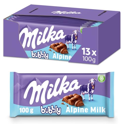 Schokolade Milka | Sprudel | Milka Großpackung | Milka Tafel Schokolade | 13 Pack | 1300 Gram Total von Mondelez International