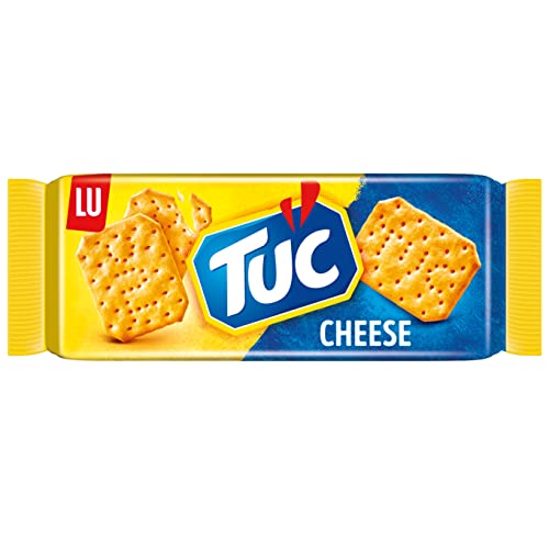 TUC Cheese 1 x 100g I Salzgebäck Einzelpackung I Knabbergebäck mit Käse-Geschmack I Fein gesalzene Snack-Cracker (Packung mit 8) von Milka