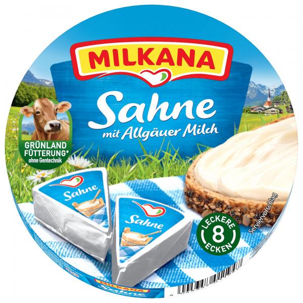 Milkana Schmelzkäse-Ecken Sahne Milkana Schmelzkäse-Ecken Sahne von Milkana