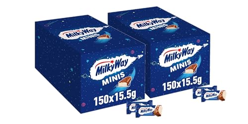 Milky Way Minis Schokoriegel, Schokolade Großpackung, Lockere Milchcreme, 2 x 150 x 15.5g, 4,6kg Milky Way Minis Schokoriegel, Schokolade Großpackung, Lockere Milchcreme, 2 x 150 x 15.5g, 4,6kg von Milky Way