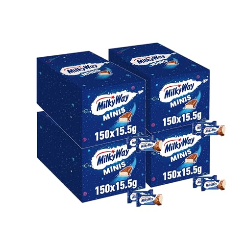 Milky Way Minis Schokoriegel, Schokolade Großpackung, Lockere Milchcreme, 4 x 150 x 15.5g, 2,3kg Milky Way Minis Schokoriegel, Schokolade Großpackung, Lockere Milchcreme, 4 x 150 x 15.5g, 2,3kg von Milky Way