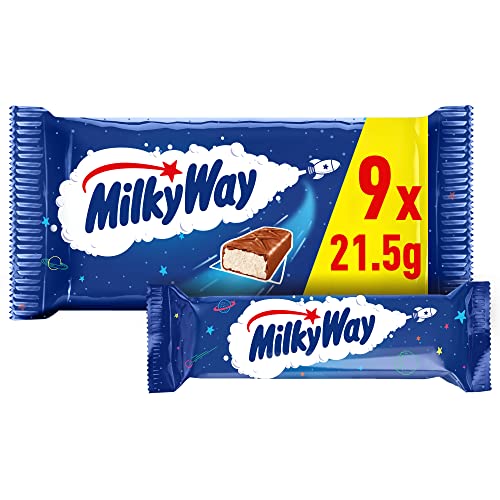 Milky Way Schokoriegel, Schokolade mit Milchcreme, 1 Packung á 9 Riegel (9 x 21,5 g) von Milky Way