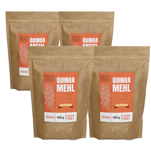 Mill & Folks Quinoa-Mehl 4x450g | Vegan & Glutenfrei von Mill & Folks