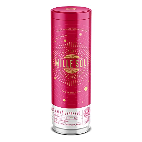 MilleSoli Bio Espressobohnen Traditionelle Dreifachröstung In Handarbeit - Premium Kaffeebohnen für Vollautomat und Siebträger (500 g Dose (1er Pack)) von MilleSoli