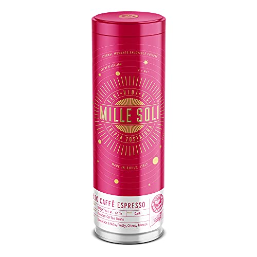 MilleSoli Bio Espresso Bohnen 500g in luftdichter Kaffeedose- hochwertig und wiederverwendbar - Premium Kaffeebohnen geröstet auf Sizilien MilleSoli Bio Espresso Bohnen 500g in luftdichter Kaffeedose- hochwertig und wiederverwendbar - Premium Kaffeebohnen geröstet auf Sizilien von MilleSoli