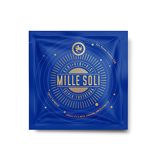 MilleSoli Caffè Espresso - ESE Pads 50 Stück je 7g - Kaffeepads - Traditionelle Dreifachröstung In Handarbeit - perfekte Crema und besonders säurearm von MilleSoli