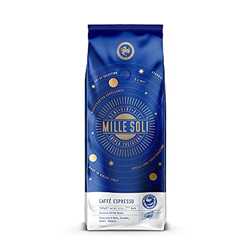 MilleSoli Caffè Espresso - Espressobohnen 1kg - Traditionelle Dreifachröstung In Handarbeit - Premium Kaffeebohnen mit perfekter Crema und besonders säurearm für Vollautomat und Siebträger von MilleSoli