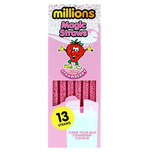 MILLIONS Magic Straws Instant Flavoured – 13 Stück (Erdbeere) von Millions
