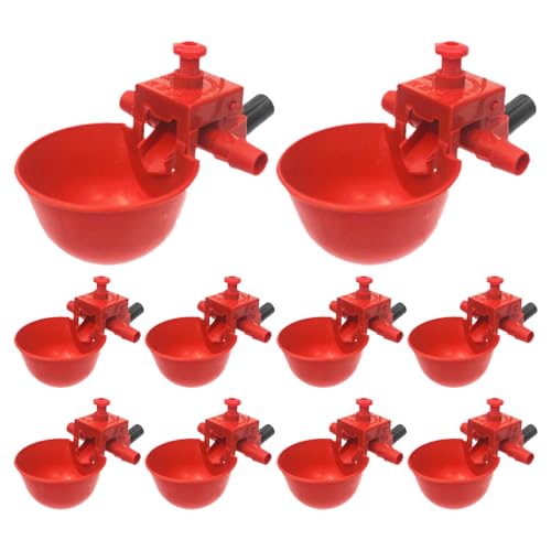 Chicken Waterer, Cup Drinker, Automatic Hydration with Reliable, Easy Setup for Coop Feeding, Poultry Feeder Duck Turkey Rabbit Bird Farm Use, 3.35x2.76x1.57 inches von Mimoqk