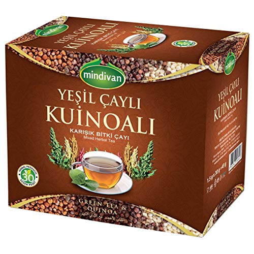 mindivan Quinoa Kinoa Grüner Tee Detox Tee, 30 Stück (1er Pack) von Mindivan