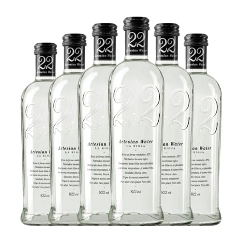 Wasser 22 Artesian Water 80 cl (Karton mit 6 Flaschen von 80 cl)