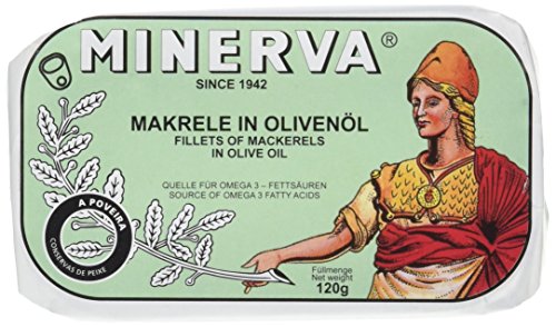 Minerva Makrelenfilets in Olivenöl-Dose, 3er Pack (3 x 120 g) von Minerva