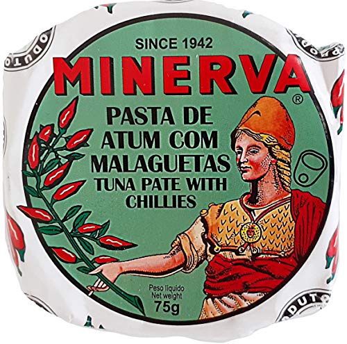 Minerva Pikante Thunfisch-Pastete-Brotaufstrich 75 g - von Hand eingemacht und verpackt - reich an Omega-3 | Portugal von Minerva