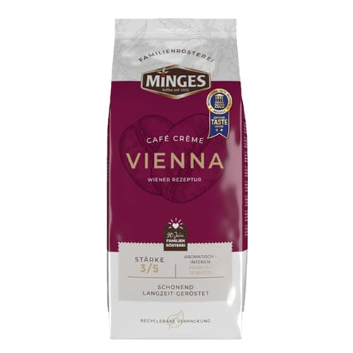 Minges Café Crème Kaffeehaus Kaffeebohnen 4x 1000g (4000g) - nach österreichischer Rezeptur von Minges