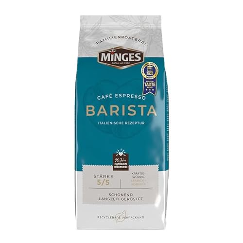 Minges Espresso GUSTO ROMA, ganze Bohnen 2x 1000g (2000g) - Feinster Kaffee Arabica von Minges