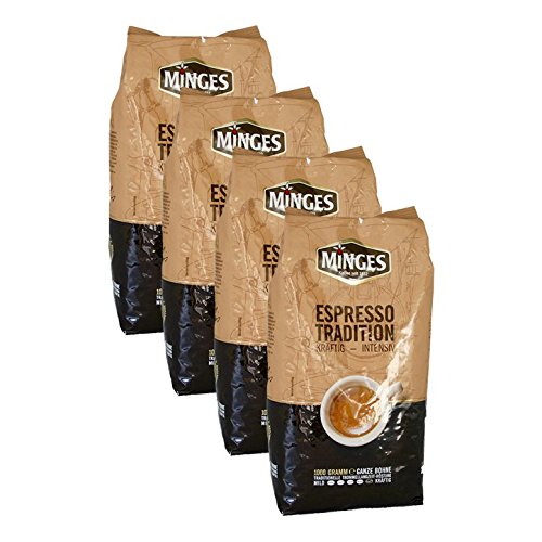 Minges Espresso Tradition 1932, 1000g Bohnen 4er Pack von Minges