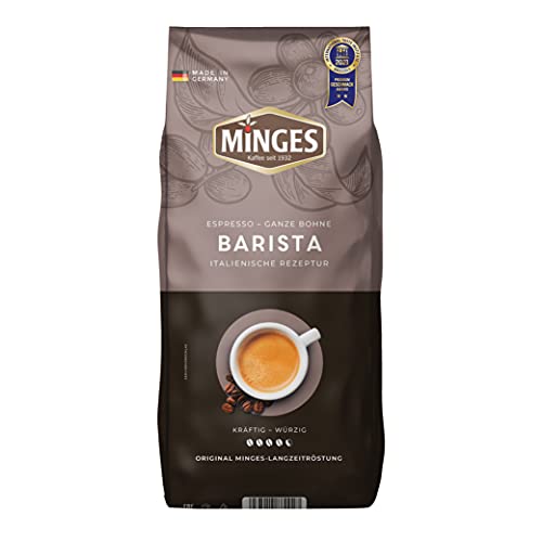 Minges Kaffeebohnen Espresso Barista kräftig würzig – Original Langzeitröstung, 1000 g Minges Kaffeebohnen Espresso Barista kräftig würzig – Original Langzeitröstung, 1000 g von Minges