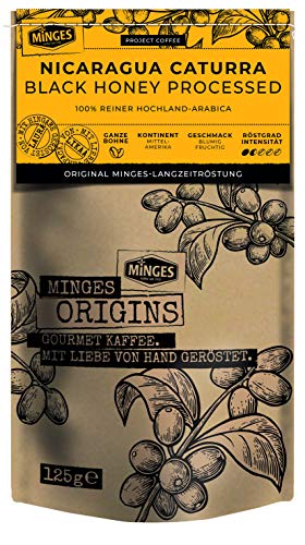 Minges Origins Nicaragua Caturra Black Honey | Doybag | ganze Bohne | 125 g von Minges