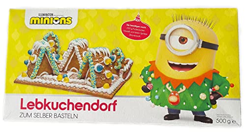 Minion Lebkuchenhaus Lebkuchen Bastelsatz Bausatz mit zwei Minions 2D Figuren von MINIONS