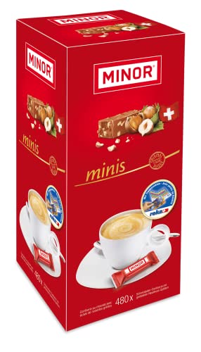 Minor Minis | 480 Stück | 2,5 kg Großpackung | Schweizer Schokolade | Feine Praliné | Haselnuss Confiserie Minor Minis | 480 Stück | 2,5 kg Großpackung | Schweizer Schokolade | Feine Praliné | Haselnuss Confiserie von Minor
