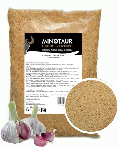 Minotaur Spices | Knoblauch granulat, Knoblauch granuliert 2 x 500g (1 Kg) von MINOTAUR