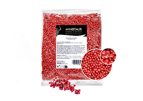 Minotaur Spices | Rosa Pfeffer ganz, 2 x 250g (500g) Pfefferkörner rosa Beeren von MINOTAUR