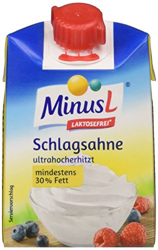 Minus L Schlagsahne 30% laktosefrei, 12er Pack (12 x 200 ml) von Minus L