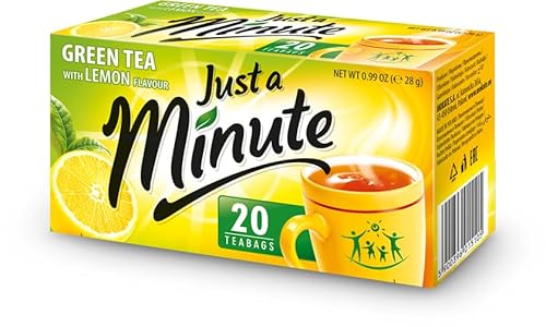 Just a Minute - Grüner Tee mit Zitrone - 20 Runde Teebeutel - Grüntee aus China mit Zitronenschale, Grapefruitschale, Limettenschale, Orangenschale - Zart, Erfrischend, für Jede Tageszeit - 28g Just a Minute - Grüner Tee mit Zitrone - 20 Runde Teebeutel - Grüntee aus China mit Zitronenschale, Grapefruitschale, Limettenschale, Orangenschale - Zart, Erfrischend, für Jede Tageszeit - 28g von LOYD