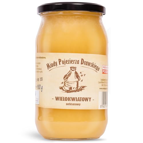 Blütenhonig (Miód wielokwiatowy) 1100 g - naturbelassener, natürlicher, nachhaltiger Honig von Miody Pojezierza Drawskiego
