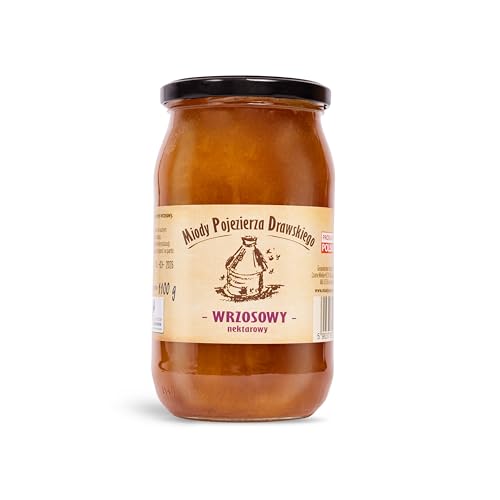 Heidehonig (Miód wrzosowy): 1100 g - naturbelassener, natürlicher, nachhaltiger Honig von Miody Pojezierza Drawskiego