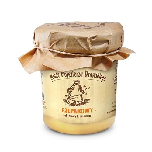 Rapshonig cremig (Miód rzepakowy kremowany) 400 g - naturbelassener, natürlicher, nachhaltiger Honig von Miody Pojezierza Drawskiego