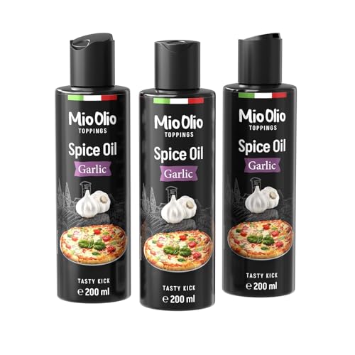 Mioolio 3x 200 ml Knoblauch Gewürzöl 200 ml, passt zu Pizza, Pasta, Gemüse, Fleisch, zum Kochen, Braten und Nachwürzen aller Speisen, ohne künstlichen Aromen, ohne Palmfett Mioolio 3x 200 ml Knoblauch Gewürzöl 200 ml, passt zu Pizza, Pasta, Gemüse, Fleisch, zum Kochen, Braten und Nachwürzen aller Speisen, ohne künstlichen Aromen, ohne Palmfett von Mioolio