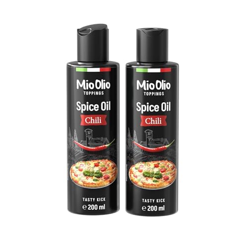 Mioolio 2x200ml Chili Squeeze Flasche - Scharfes Würzöl für Pizza, Pasta, Fleisch & Gemüse - Ohne Palmfett, Konservierungsstoffe & Glutenfrei - Ideal zum Kochen & Nachwürzen Mioolio 2x200ml Chili Squeeze Flasche - Scharfes Würzöl für Pizza, Pasta, Fleisch & Gemüse - Ohne Palmfett, Konservierungsstoffe & Glutenfrei - Ideal zum Kochen & Nachwürzen von Mioolio