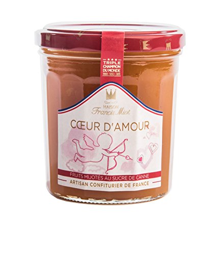 Coeur d'Amour, Fruchtaufstrich Herz der Liebe mit Aprikose, Mango, Pfirsich und Champagner, 220g von Miot