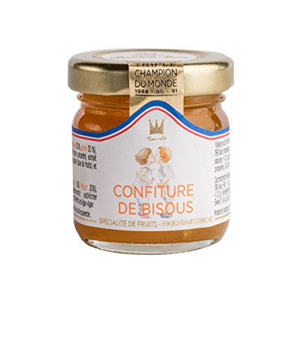 Confiture de Bisous, Fruchtaufstrich Kuss mit Klementinen, Pfirsich und Rohrzucker von Miot, 45g von Miot