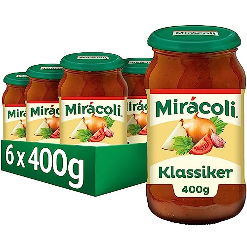 MIRÁCOLI Pasta Sauce Klassiker, 6 Gläser (6 x 400g) von Mirácoli
