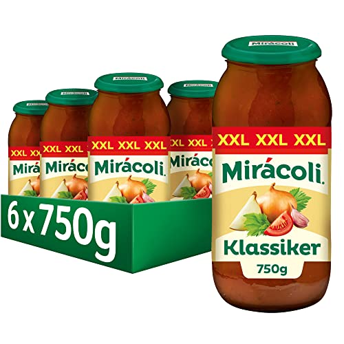 MIRÁCOLI Pasta Sauce Klassiker, 6 Gläser (6 x 750g) von Mirácoli