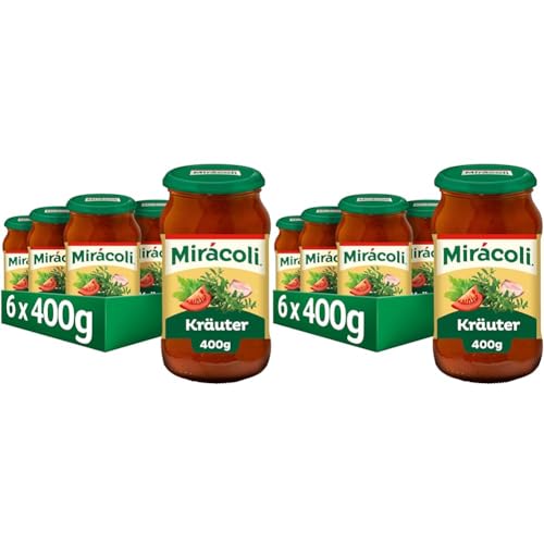 MIRÁCOLI Pasta Sauce Kräuter, 6 Gläser (6 x 400g) (Packung mit 2) von Mirácoli