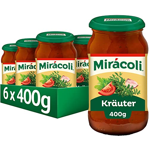 MIRÁCOLI Pasta Sauce Kräuter, 6 Gläser (6 x 400g) von Mirácoli