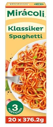 Mirácoli Miracoli Fertiggerichte Klassiker Spaghetti, 3 Portionen, 20 Packungen (20 x 376,2g) von Mirácoli